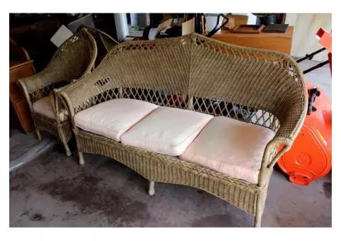 antique wicker couch